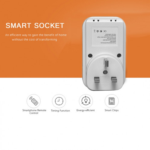 Alexa SWA1 10A Home Automation Sans Fil Smart WiFi Socket, Soutien Smartphone Télécommande et Interrupteur de synchronisation, UK Plug SA235C667-012