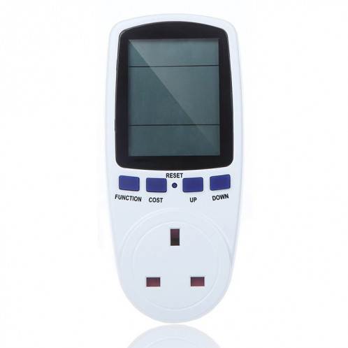 AC 230-250V 50Hz Max 13A LCD Affichage Compteur D'énergie Watt Volt Tension Analyseur De Puissance Automatique Moniteur D'électricité Analyseur Puissance, Prise UK SH263C1584-07