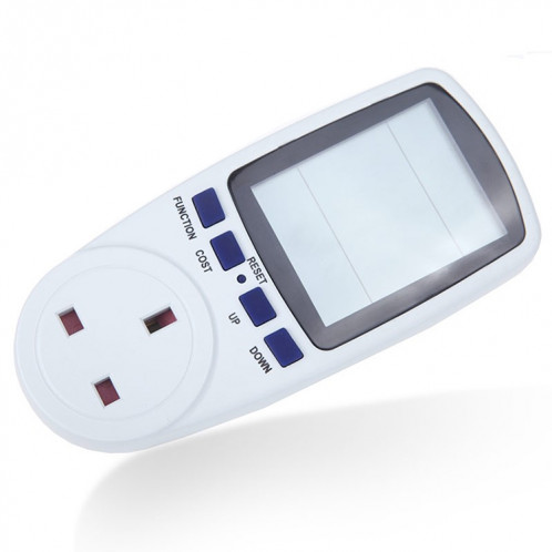 AC 230-250V 50Hz Max 13A LCD Affichage Compteur D'énergie Watt Volt Tension Analyseur De Puissance Automatique Moniteur D'électricité Analyseur Puissance, Prise UK SH263C1584-07