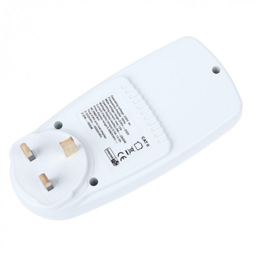 AC 230-250V 50Hz Max 13A LCD Affichage Compteur D'énergie Watt Volt Tension Analyseur De Puissance Automatique Moniteur D'électricité Analyseur Puissance, Prise UK SH263C1584-07