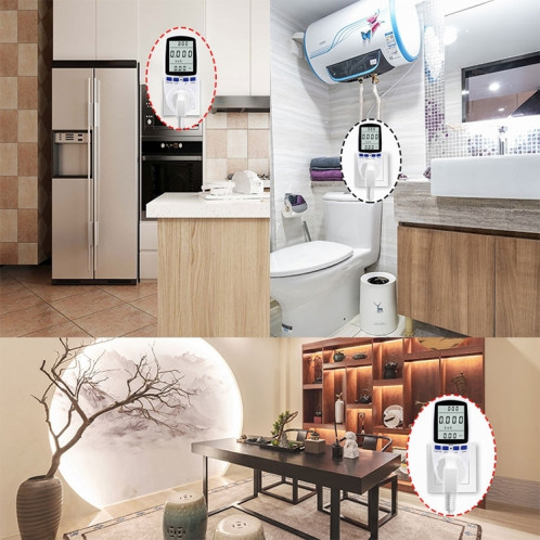 AC 240V 50Hz Max 10A LCD affichage compteur de puissance énergie Watt ampères Volt analyseur de moniteur d'utilisation d'électricité, prise AU SH266B1458-06