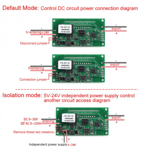 Sonoff SV 10A canal unique WiFi sans fil à distance de synchronisation Smart Switch Module de relais Fonctionne avec Alexa et Google Home, soutien iOS et Android, DC 5V-24V SH65061510-06