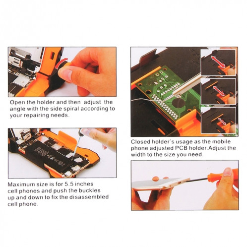 JAKEMY JM-Z13 4 en 1 réglable Support de téléphone intelligent Kit de réparation SJ00091937-012