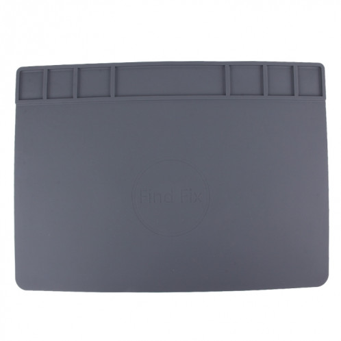 Plate-forme de maintenance haute température résistant à la chaleur Tapis isolant de réparation de silicone, taille: 49.5cm x 34.7cm (gris) SM092H165-07