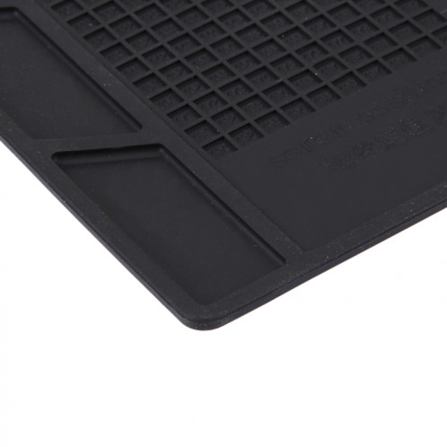 Plate-forme de maintenance Haute température résistant à la chaleur Tapis isolant de réparation tapis isolant avec vis, taille: 35cm x 25cm (noir) SM095B466-07