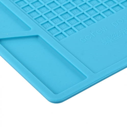 Plate-forme de maintenance Haute température résistant à la chaleur Tapis isolant de réparation tapis isolant avec vis, taille: 35cm x 25cm (bleu) SM095L1907-07