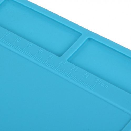Plate-forme de maintenance Haute température résistant à la chaleur Tapis isolant de réparation tapis isolant avec vis, taille: 35cm x 25cm (bleu) SM095L1907-07