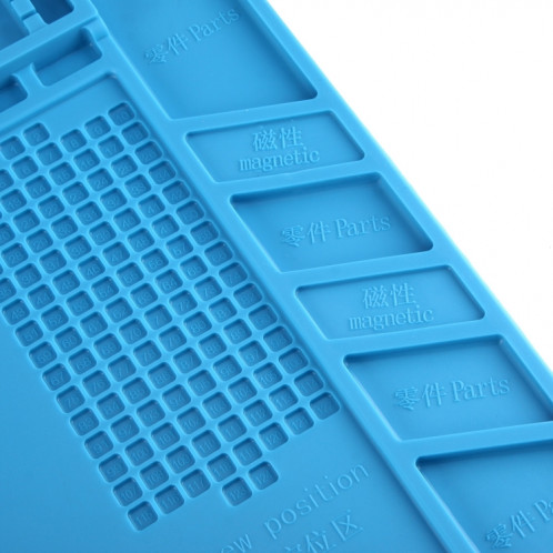 Plate-forme de maintenance anti-dérapant anti-dérapant haute température résistant à la chaleur réparation tapis d'isolation tapis de silicone, taille: 45cm x 30cm (bleu) SM200L120-09