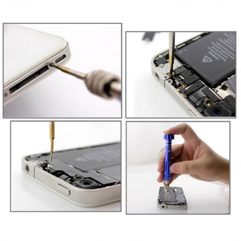 Pour iPhone 7 & 7 Plus Outil de réparation de tournevis professionnel approprié Ouvrir avec le sac en cuir de rouleau SP0985799-08