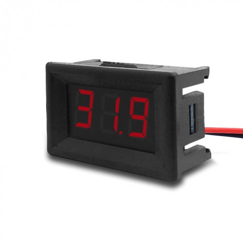 10 PCS 0.36 inch Tensiomètre numérique avec coque, écran couleur, Tension de mesure: DC 0-100V (rouge) SH103R1965-08