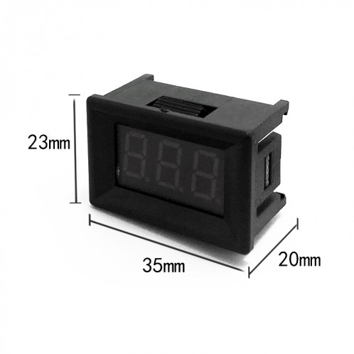 10 PCS 0.36 inch Tensiomètre numérique avec coque, écran couleur, Tension de mesure: DC 0-100V (rouge) SH103R1965-08