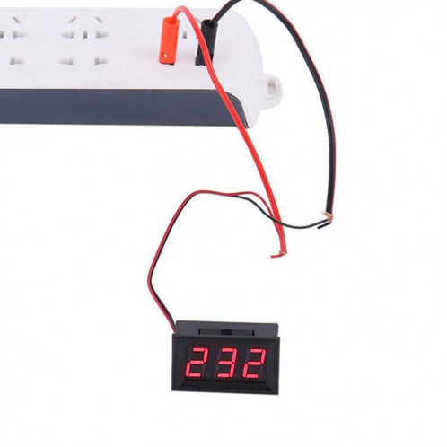 10 PCS 0.36 inch Tensiomètre numérique avec coque, écran couleur, Tension de mesure: DC 0-100V (rouge) SH103R1965-08