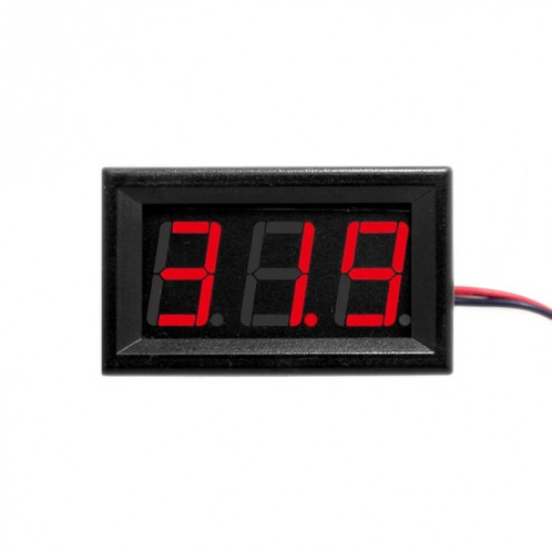 10 PCS 0.56 inch 2 Tensiomètre numérique avec coque, Afficheur de couleur, Tension de mesure: DC 4.5-30V (Rouge) SH104R99-08