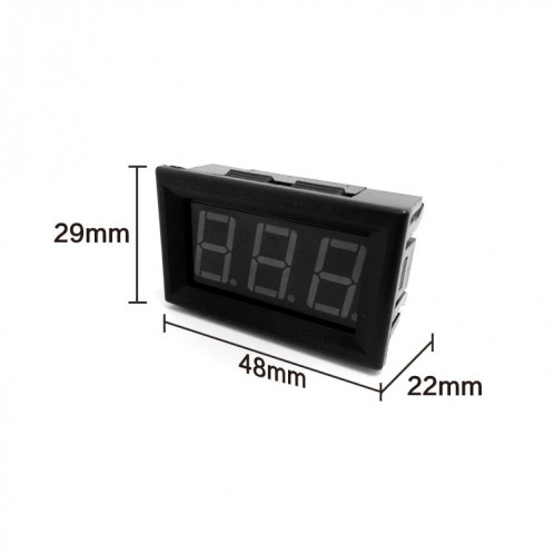 10 PCS 0.56 inch 2 Tensiomètre numérique avec coque, Afficheur de couleur, Tension de mesure: DC 4.5-30V (Rouge) SH104R99-08