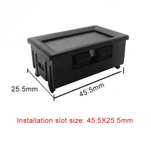 10 PCS 0.56 inch 2 Tensiomètre numérique avec coque, Afficheur de couleur, Tension de mesure: DC 4.5-30V (Rouge) SH104R99-08