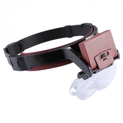 Loupe de tête de lecture de dentisterie d'entretien réglable multifonction avec 2 lumières LED et 4 lentilles (1.7X, 2X, 2.5X, 4X) SH1519677-09