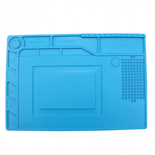 Plate-forme de maintenance JIAFA S-150 Tapis isolant en silicone résistant à la chaleur avec vis (bleu) SJ215L819-08