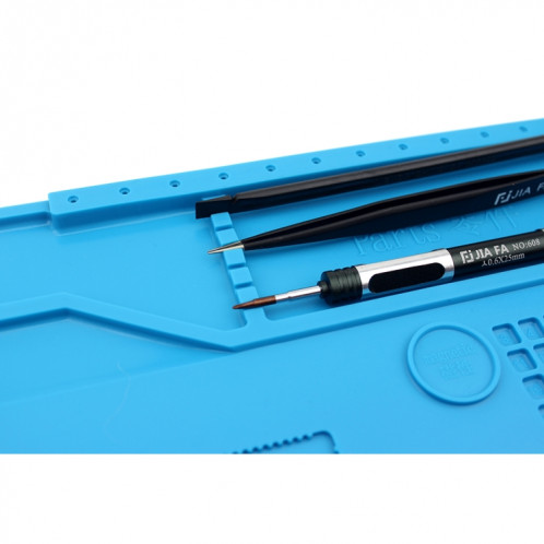 Plate-forme de maintenance JIAFA S-150 Tapis isolant en silicone résistant à la chaleur avec vis (bleu) SJ215L819-08