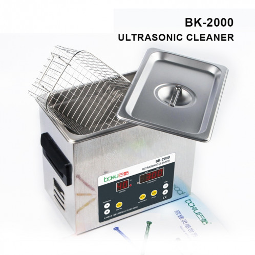 BAKU BK-2000 120 W 3.36L LCD affichage chauffage ultrasonique Cleaner avec panier, AC 220 V, UE Plug SB381A1979-08