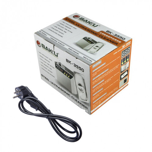 BAKU BK-3550 35W / 50W réglable 0.8L LCD affichage à ultrasons Cleaner, AC 220V, UE Plug SB394A1747-011