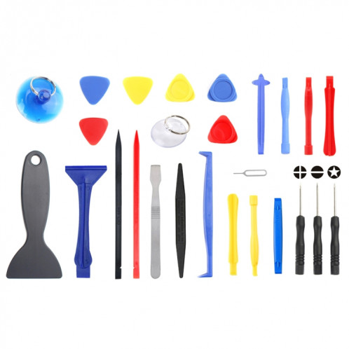 JF-8141 26 dans 1 Métal + Plastic Crowbar Spudger Réparation Démonter Outil Kit SJ32521899-06