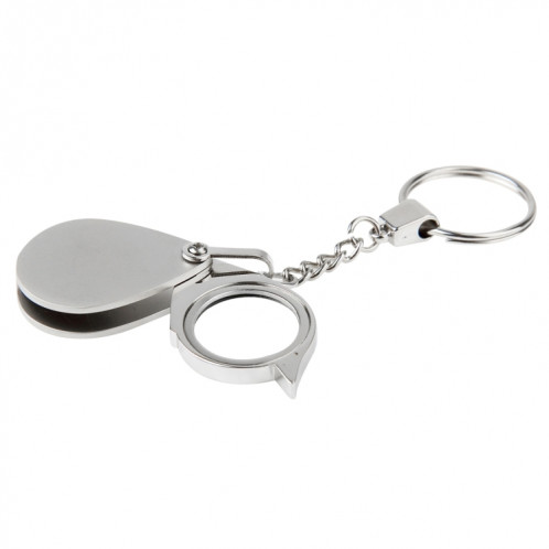Loupe pliante portable bijoux en métal antique loupe loupe oeil lentille en verre porte-clés SH33381813-06