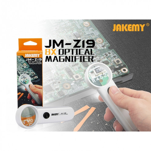 JAKEMY JM-Z19 Loupe Optique Portable 8X avec Lumière LED SJ6634224-012