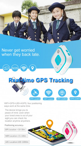 REACHFAR V28 Collier Style GSM Mini LBS WiFi AGPS Tracker SOS Communicateur (Noir) SR001B1288-014