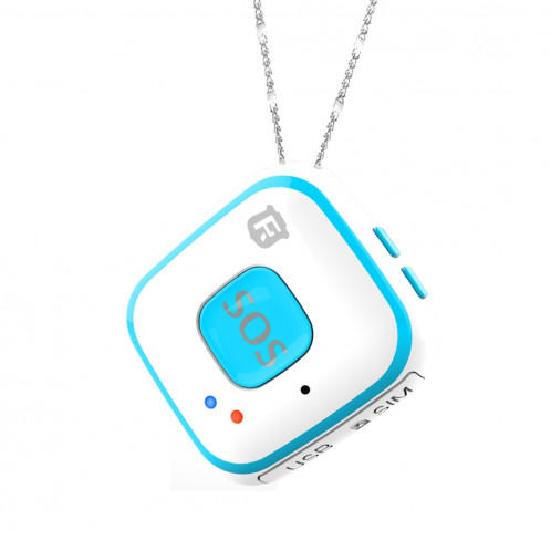 REACHFAR V28 Collier Style GSM Mini LBS WiFi AGPS Tracker SOS Communicateur (Bleu) SR001L771-014