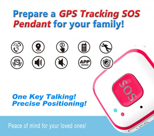 V28 Collier Style GSM Mini LBS WiFi AGPS Tracker SOS Communicateur (Noir) SV002B606-015