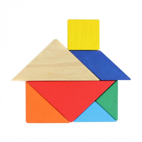 Bébé Jouet Fine Jigsaw Puzzle en Bois Grande Taille Tangram, Taille: 16 * 16cm SH0072819-08