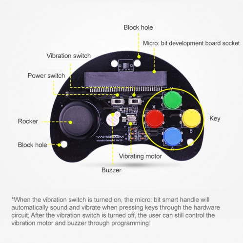 Carte de développement de la carte d'extension Yahboom Microbit Rocker SY0781572-06
