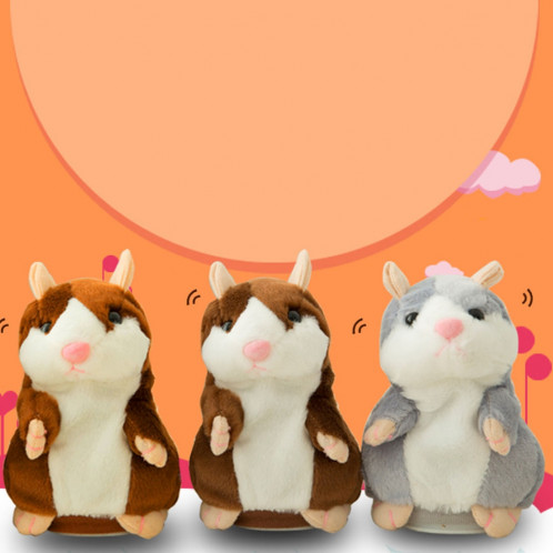 3 PCS jouets éducatifs Hamster de dessin animé mignon deviennent enregistrement sonore vole enfants cadeau d'anniversaire, livraison de couleur aléatoire, taille: 15 * 8 * 8 cm SH20771016-07