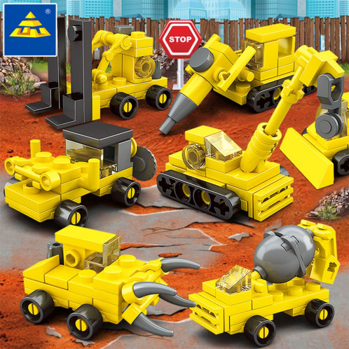 8 en 1 KAZI City Engineering Enfants DIY Lumières Assemblé Building Blocks Jouet Intelligence Éducative SH074B287-06