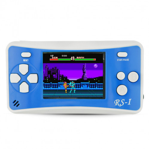 Console de jeu portative rétro RS-1, écran à cristaux liquides True Color 2,5 pouces 8 pouces, intégré dans 152 types de jeux (bleu) SH695L930-010