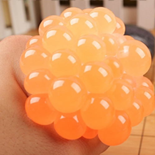 6cm Anti-Stress Visage Reliever Grape Ball Extrusion Humeur Squeeze Relief Sain Drôle Tricky Vent Jouet (Orange) SH981E1698-04