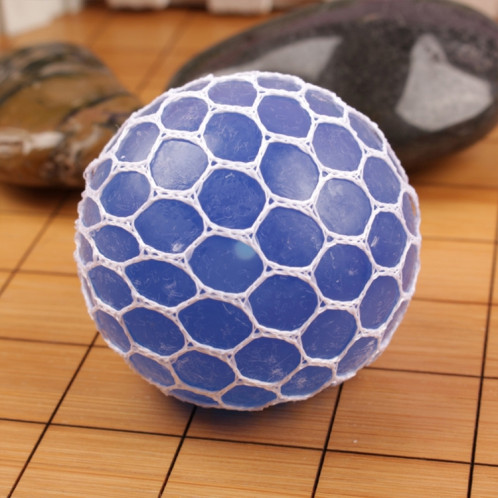 6cm Anti-Stress Visage Reliever Grape Ball Extrusion Humeur Squeeze Relief Sain Drôle Tricky Vent Jouet (Bleu) SH981L1315-04
