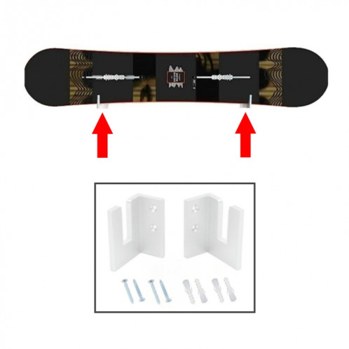 YX002 1 paire de supports muraux pour skateboard à quatre roues SH33041950-06