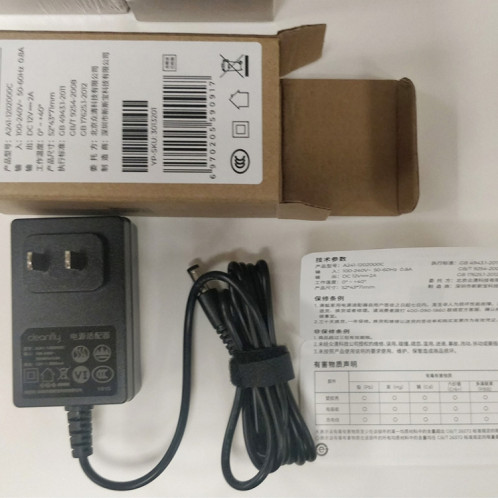 Adaptateur secteur d'origine Xiaomi Youpin pour aspirateur de voiture Cleanfly HC9155, prise américaine (noir) SX5122853-05