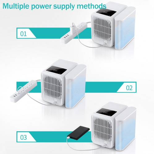 Réfrigération 3 en 1 + Humidification + Purification Air Cooler Ventilateur de bureau Version ordinaire SH18091739-09