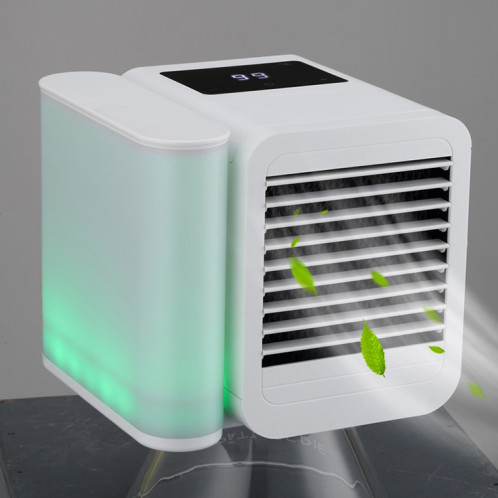 3 en 1 Réfrigération + Humidification + Purification Air Cooler Ventilateur de bureau avec lumière colorée SH18101638-010