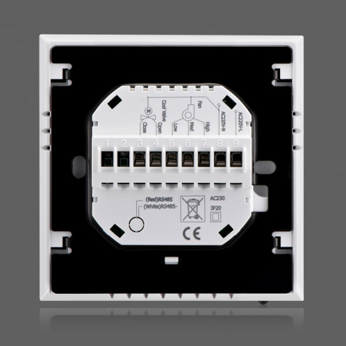 Thermostat d'ambiance programmable à 2 tubes avec écran LCD pour ventilateur, prise en charge Wifi (noir) SH0002430-07