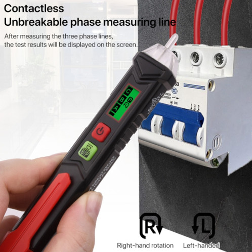 HABOTEST HT100P indicateur de Rotation triphasé sans Contact AC LCD affichage détecteur stylo testeur SH019118-06