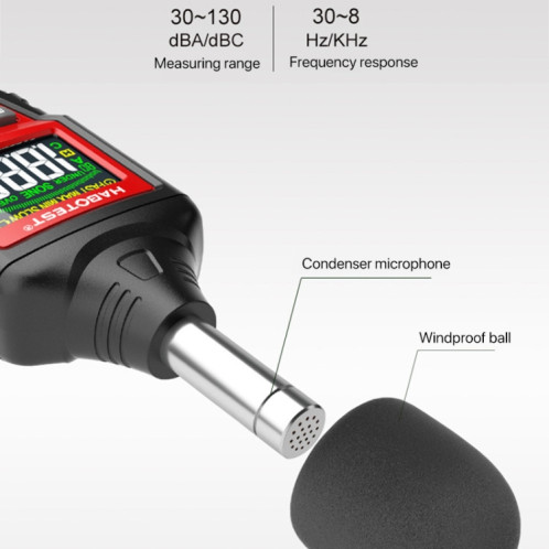 HABOTEST HT622B Sonomètre numérique domestique de haute précision SH0193106-08