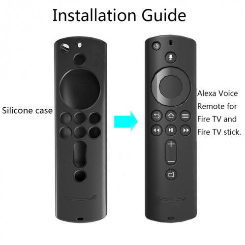 Couverture de télécommande en silicone lavable à texture antidérapante pour télécommande Amazon Fire TV (rouge) SH332R1787-07