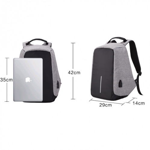 Multi-Function Grande Capacité Voyage Anti-vol Sécurité Casual Sac À Dos Sac D'ordinateur Portable Avec Interface De Charge USB Externe Pour Hommes / Femmes, Taille: 42 x 29 x 14 cm (Bleu) SH359L518-016