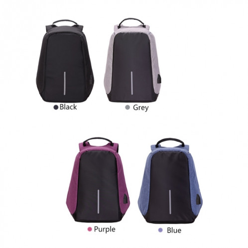 Multi-Function Grande Capacité Voyage Anti-vol Sécurité Casual Sac À Dos Sac D'ordinateur Portable Avec Interface De Charge USB Externe Pour Hommes / Femmes, Taille: 42 x 29 x 14 cm (Violet) SH359P987-016