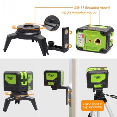 9211R 1V1H 10mW 2 lignes 2 points de niveau laser à faisceau rouge couvrant les murs et les sols (rouge) SH633R1462-06