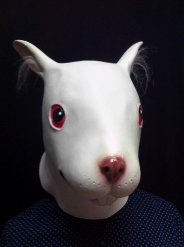 Masque populaire de lapin d'émulsion de mascarade de masque de Halloween populaire avec les oreilles de villus pour les hommes et les femmes SH06641233-04