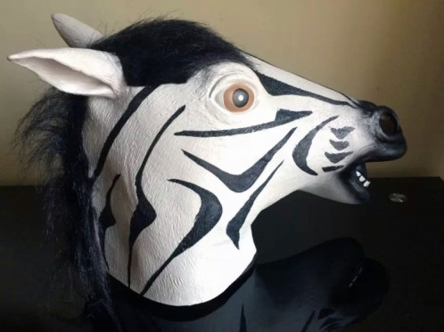 Tête de cheval populaire populaire masque de zèbre émulsion mascarade masque pour hommes et femmes SH0665897-04